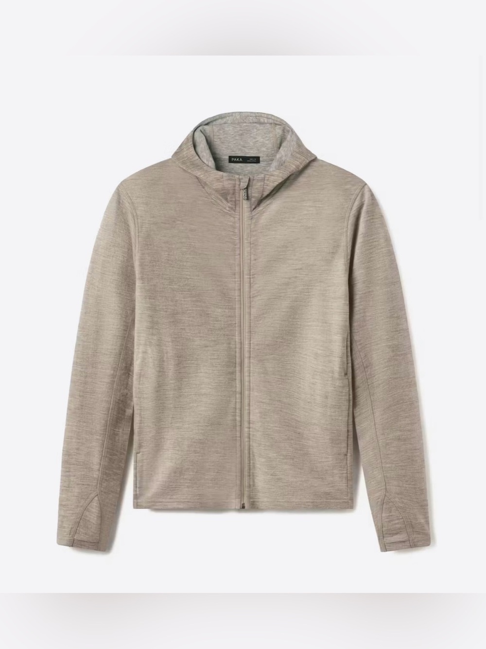 Paka Lightweight Hooded baby alpaca Jacket in Taupe. XL